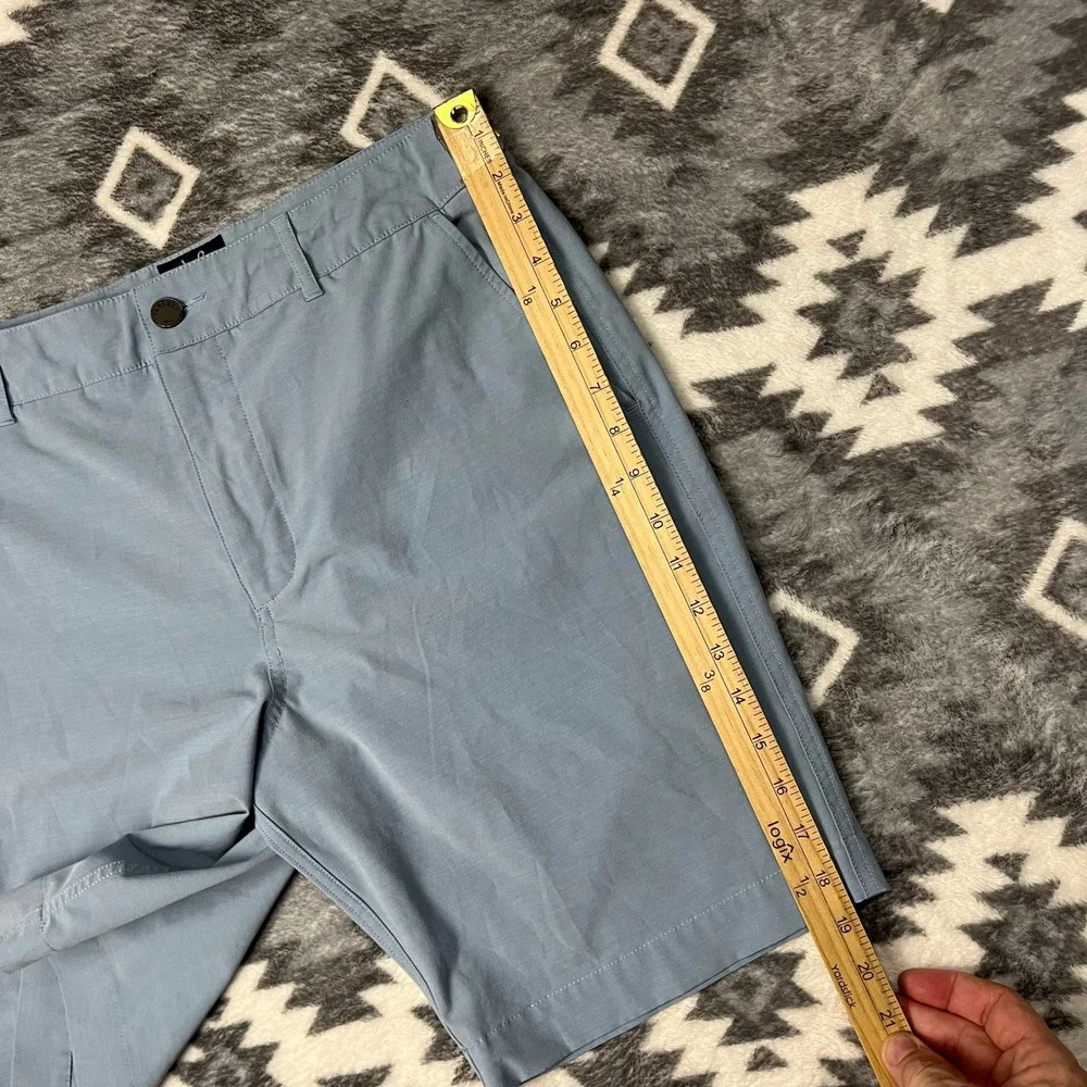 Faherty All Day Shorts Mens 30 Light Blue Hybrid Stretch MSC0012 Quick Dry
